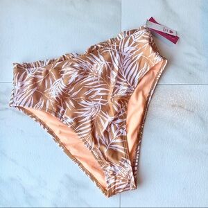 Xhilaration ruffle palm print high waisted bottom